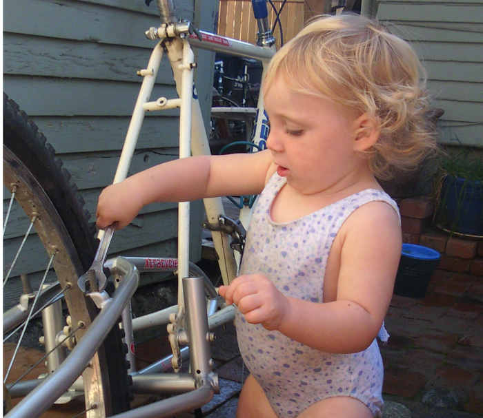 Don't be fooled; she can beat the hell out of just about anything with a wrench