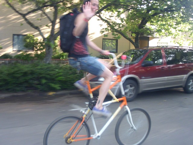 Riding a freak bike in Eugene Oregon