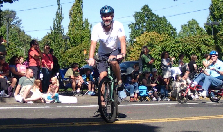 Shown here in the Eugene Celebration parade, circa 2011